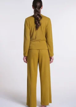 Feinstrick Hausanzug LOUNGE No. 4 senfgelb Viscosemix von Verdiani