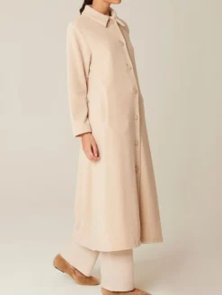 Fleece Loungewear-Mantel ROBIN L beige von Pluto