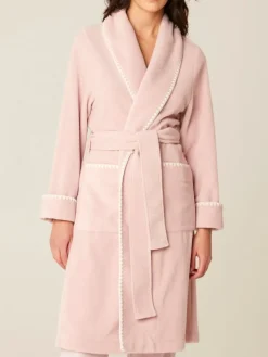 Fleece Morgenmantel KENZA in rosa von Pluto