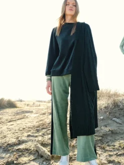 Freizeitanzug NICKI Samt zweifarbig grün von Chiara Fiorini