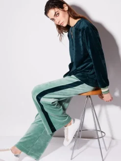 Freizeitanzug NICKI Samt zweifarbig grün von Chiara Fiorini