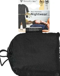 Herren REISE-SCHLAFANZUG lang Seide-Baumwolle Traveler´s Tree®