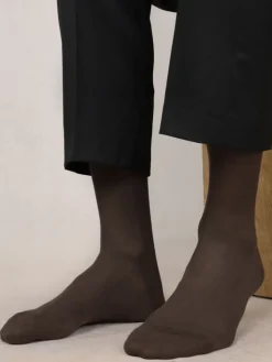 Herren Seidensocken glatt mit 91% Seide von Bleuforêt