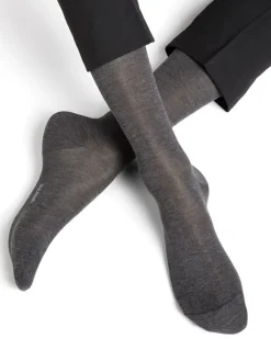 Herren Seidensocken glatt mit 91% Seide von Bleuforêt