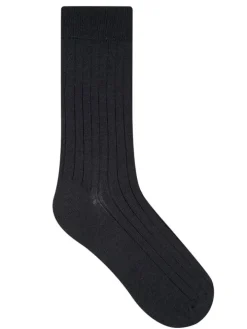 Herren Socken breite Rippe mit Merino von Bleuforet
