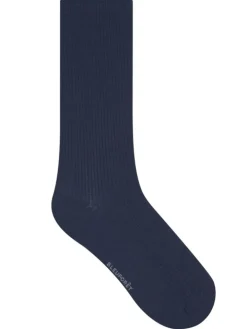 Herren Socken mit Merinowolle gerippt von Bleuforet