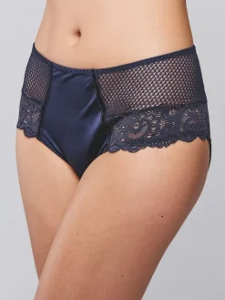 Hoher Slip mit Spitze GABY uni von Maisonlejaby