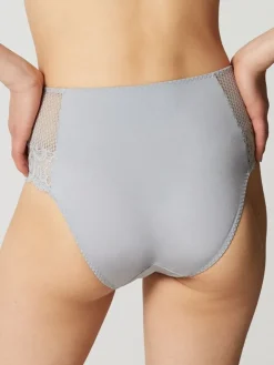 Hoher Slip mit Spitze GABY uni von Maisonlejaby