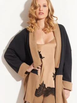 Jacke KUSCHEL COTTON anthrazit-zimt von Chiara Fiorini