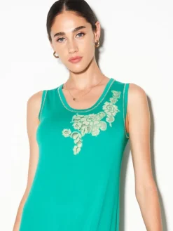 Jersey Nachtkleid lang JOELLE grün von Chiara Fiorini