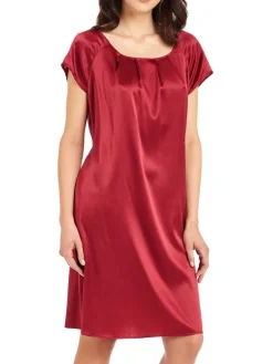 Kurzarm Nachtkleid Stretchseide SEDUZIONE DI SETA von Gattina