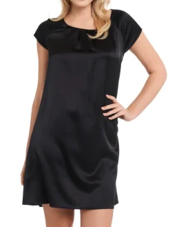 Kurzarm Nachtkleid Stretchseide SEDUZIONE DI SETA von Gattina