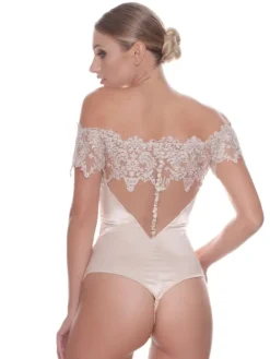 Kurzarm Stringbody gold-creme von Prelude Milano