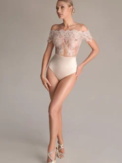 Kurzarm Stringbody gold-creme von Prelude Milano