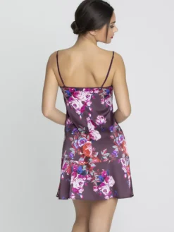 Kurzes Negligé AVEU EN FLEURS aus Stretchseide von Lise Charmel