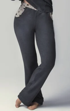 Kuschel-Baumwolle Lounge-Hose CASUAL wärmend von Gattina