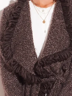 Kuscheliger Morgenmantel mit Mohair braun von Chiara Fiorini