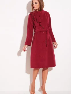 Kuscheliger Morgenmantel mit Viscose Fleece kurz von Chiara Fiorini