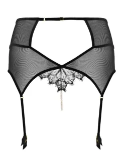 Kyoto Suspender Brief Perlen Strapsslip schwarz von Bracli