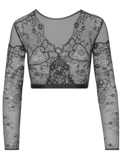 Langarm Minitop BOLERO COEUR Spitze schwarz von Cadolle