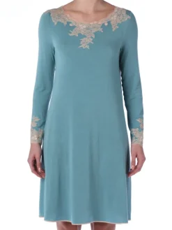 Langarm Nachthemd SOPHIE jade-grün Modal von Imec