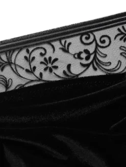 Langarm Samt-Body FLOQUI schwarz von Cadolle