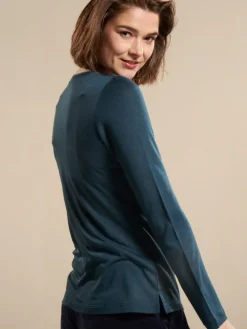 Langarm Shirt CINDA No. 2 bedruckt oder uni Kokon Zwo mit Leinen