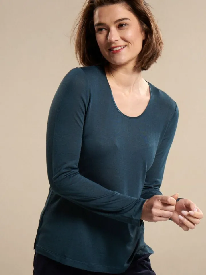 Langarm Shirt CINDA No. 2 von Kokon Zwo mit Seide