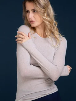 Langarmshirt Rundhals von Artimaglia Voile mit Kaschmir