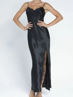 Langes Seidennegligé SPLENDEUR SOIE mit Spitze von Lise Charmel