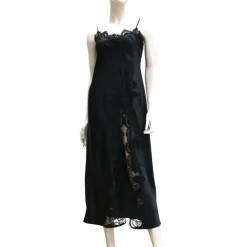 Langes Seidennegligé TENTATION mit Spitze Marjolaine