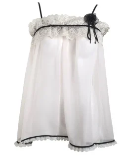 LAST PIECE Baby-Doll Chiffon PARISIENNE rosa Größe L von Sally Jones mit Seide