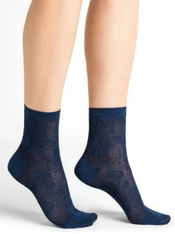 LAST PIECE Damen Seidensocken mit 71% Seide Bleuforêt schwarz 36/38