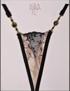 LAST PIECE Lola Luna Micro-String CHARLESTON MICRO schwarz-haut Größe XL