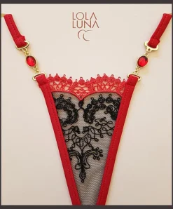 LAST PIECE Lola Luna Mikrostring CHLOE MICRO rot-schwarz XL
