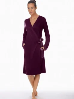 LAST PIECE Morgenmantel WINTER BEAUTY bordeaux-rot Größe 44 von Triumph mit Modal