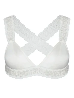 LAST PIECE Satin Triangel BH GIGI IVOIRE von Cadolle weiss Größe S