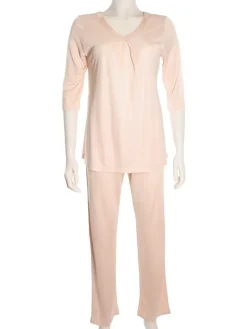 LAST PIECE Seidenmix gewirkt Pyjama ADELAIDE von Nightdreams rot Größe 42