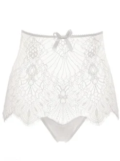 LAST PIECE Spitze hoher Slip von Prelude Milano weiss Größe S