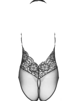 LAST PIECE Spitze Ouvert Body SELMA schwarz von Escora Größe 42