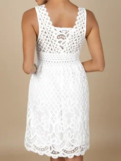 LAST PIECE Spitze Sommerkleid GITANE weiss Größe 34 von Marjolaine