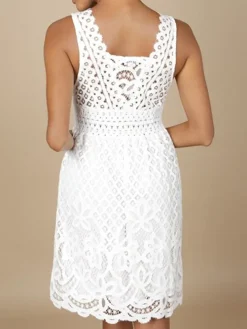 LAST PIECE Spitze Sommerkleid GITANE weiss Größe 34 von Marjolaine