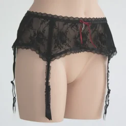 LAST PIECE Spitzen-Hüftgürtel ANGELICA schwarz von Escora Größe 36