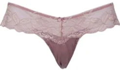 LAST PIECE String Spitze NATASHA silber-schwarz L von Sally Jones mit Seide