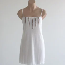 LAST PIECE Viscose-Jersey Baby-Doll PETITS BIJOUX Studio La Perla weiß Größe 36