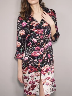 LAST SIZE 100% Seide Sleepshirt ROSES von Eva B. Bitzer Größe 46