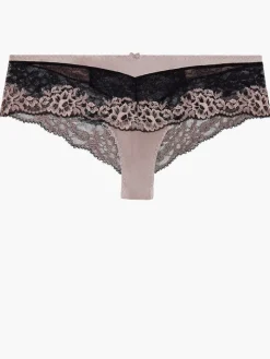 LAST SIZE Culotte St. Tropez FEMME GLAMOUR altrosa-schwarz von Aubade mit Seide Größe 38