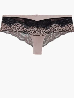 LAST SIZE Culotte St. Tropez FEMME GLAMOUR altrosa-schwarz von Aubade mit Seide Größe 38