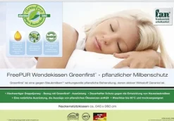 LAST SIZE f.a.n. FreePUR Wende-Nackenkissen GREENFIRST ca. 40x60 cm