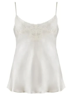 LAST SIZE Seide Top CRÉPUSCULE SATINÉ naturweiß Größe 36 Aubade